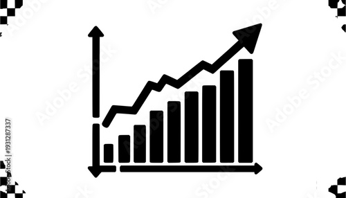 business graph with arrow