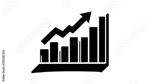 business graph with arrow