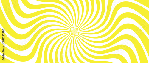 Abstract black and white hypnotic spiral background.