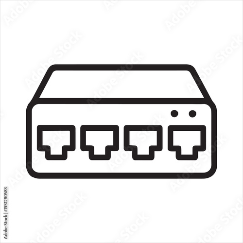 Network switch outline icon vector
