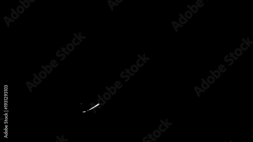 White abstract curved motion streak and speed trail isolated on transparent background for design element