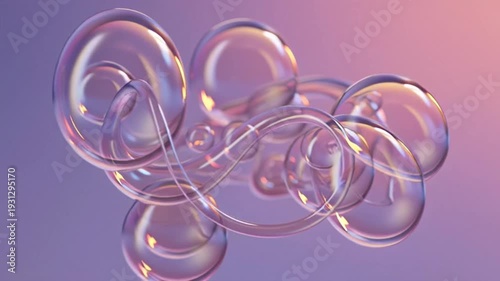 A vector eps illustration of twisted glass tubes in a purple environment.