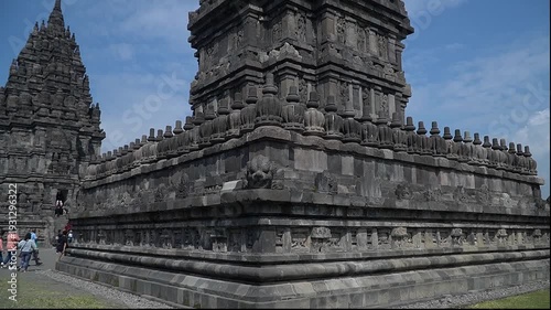 Very beautiful temple carvings towering high