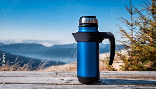 Blue And Black Thermos