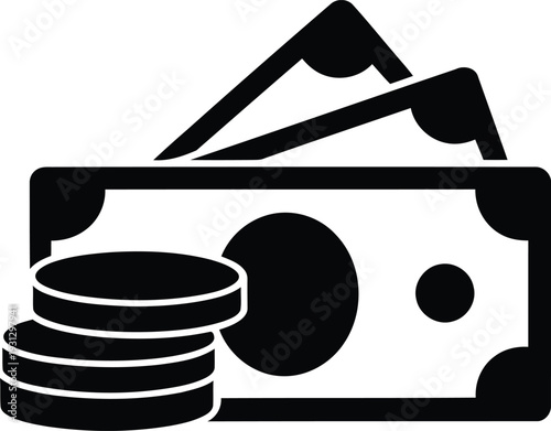 Icon representing money and financial transactions Vector