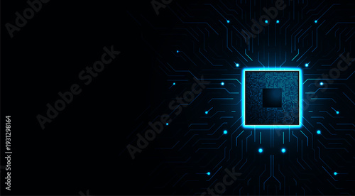Motherboard digital chip. Circuit board background. Futuristic concept. High-tech technology background