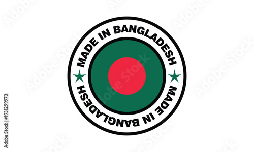 Made in Bangladesh: A badge showcases the flag of Bangladesh, symbolizing the origin and production of goods. 