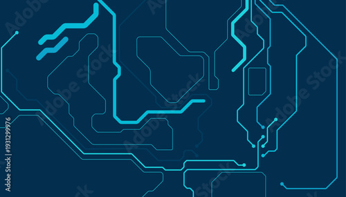 Circuit board vector background. Electronic computer hardware technology. Motherboard