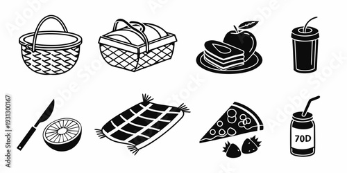 A variety of gardening tools and produce arranged neatly in a row