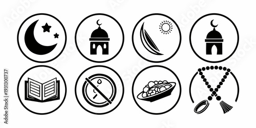 Collection of icons representing various activities and objects
