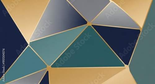 Geometric Pattern with Triangles and Shapes.