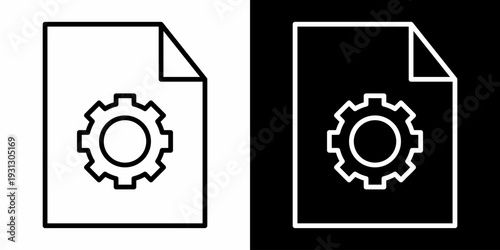 Setting White Icon Set Design