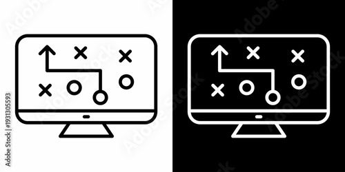 Digital Marketing White Icon Set Design