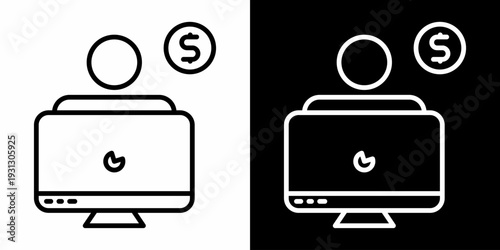 Freelancer White Icon Set Design