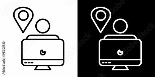 Digital Nomad White Icon Set Design