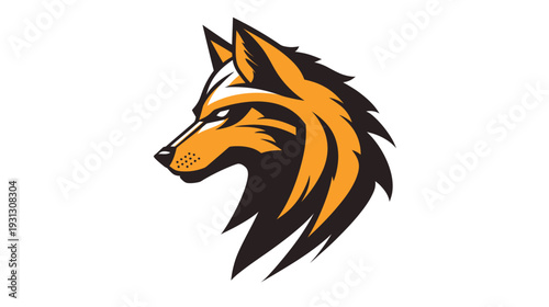 Stylized fox illustration with bold colors and design