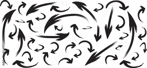 Hand drawn arrow vector graphics custom illustrations of hand drawn arrows