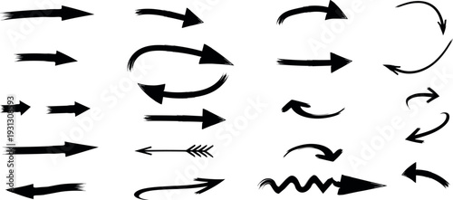 Hand drawn arrow vector graphics custom illustrations with hand drawn arrows