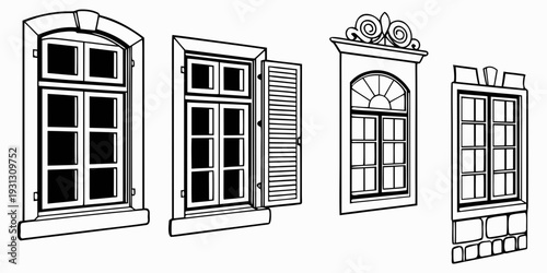 A variety of window designs showcasing different styles and materials
