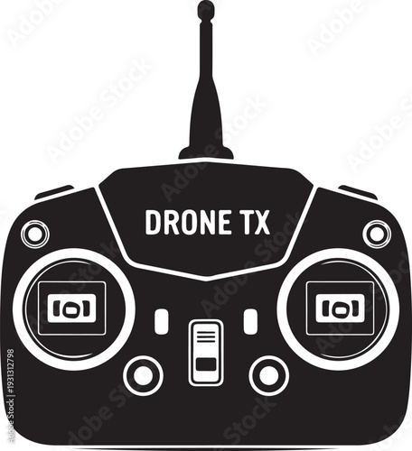 vector rc drone quadcopter tx transmitter black icon