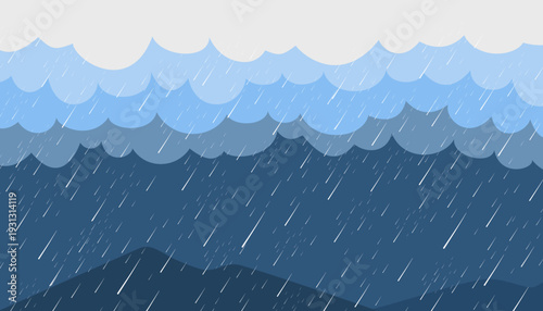 blue sky with clouds rain