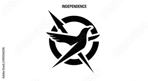 Black silhouette of a hummingbird flying.