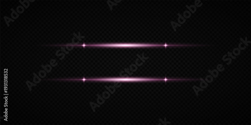 Colorful Star Light Effect Collection with Blue, Golden, and Yellow Glowing Starlight Sparkle Rays and Lens Flare Illumination on Transparent Background