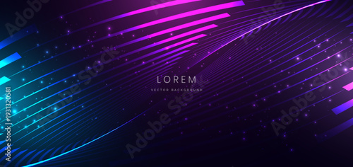 Abstract wave lines glowing background. Technology futuristic speed movement concept.