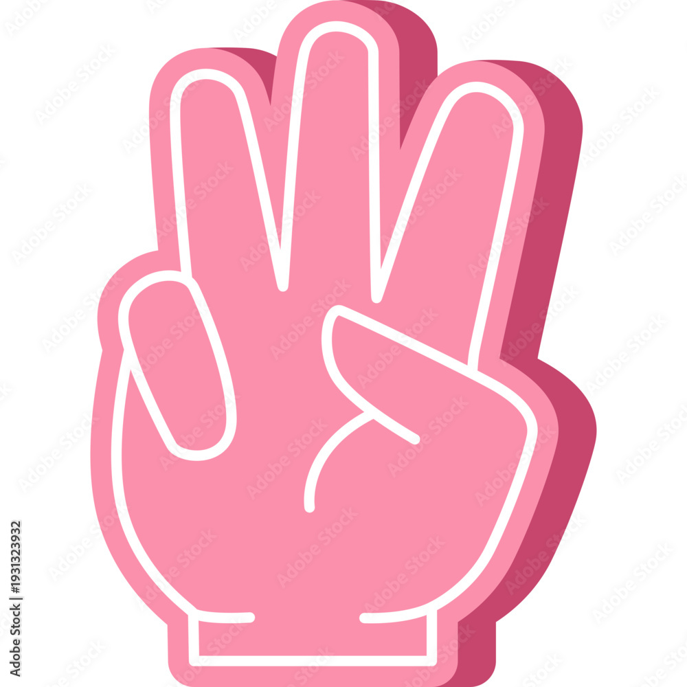 Fototapeta premium Fan Foam Fingers Sport