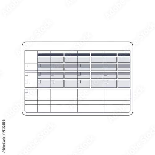 Blank Spreadsheet Template with Grid Lines.