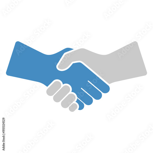 Illustration of Two Hands Shaking Together.