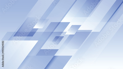 Minimal blue abstract background featuring layered rectangle shapes and soft gradient lighting.