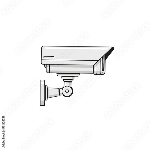 Security Camera Illustration on White Background.