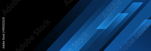 Modern abstract Banner background blue and black ,blue gradient.slash shape. Vector design eps10