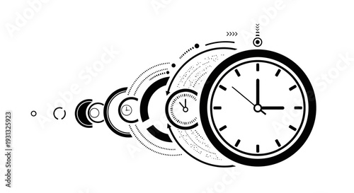 Disassembled clock parts and mechanism.