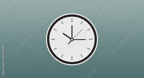 Simple Analog Clock Face Showing Time.