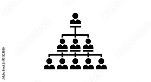 Business organizational chart with people.