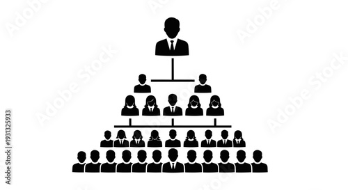 Business organizational chart with people.