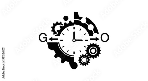 Clock and gear mechanism design.