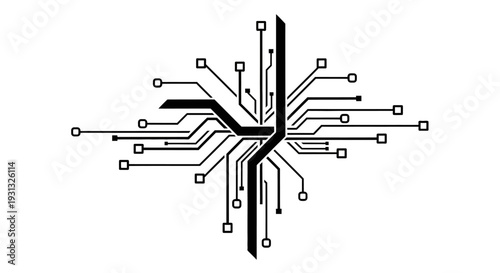 Circuit Board Design with Connections.
