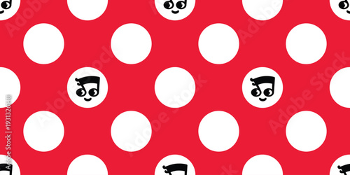 keynote seamless pattern music face cartoon piano keyboard instruments musician icon song symbol vector doodle polka dot tile background gift wrapping paper repeat wallpaper illustration design isolat