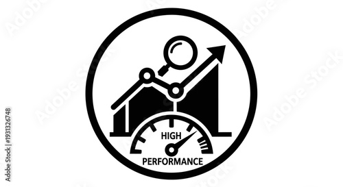 High performance business growth concept icon.