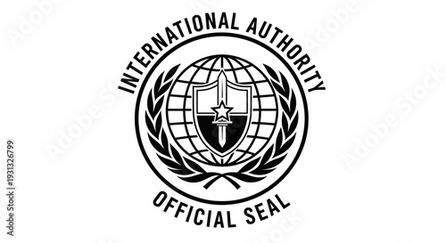 International Authority Official Seal Emblem.