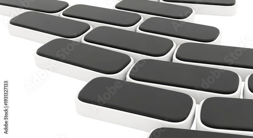 Abstract pattern of black and white rectangular objects