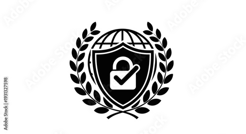 Security shield with padlock icon graphic.