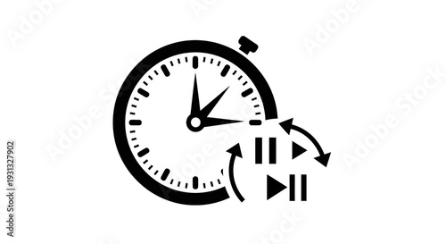 Stopwatch with play pause buttons.