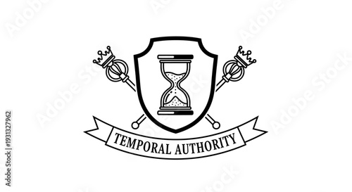Temporal Authority Logo Emblem Design.