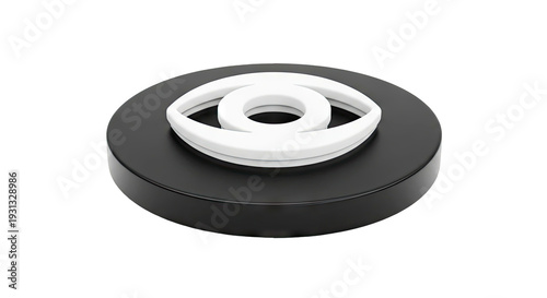 CBS logo on a black disk