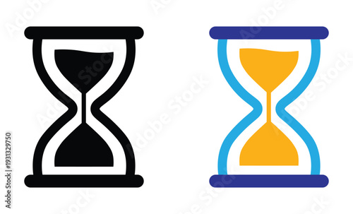 Sand watch icon vector. Hourglass icon. timer icon. Sand clock icon. Vector illustration and transparent PNG.