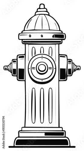 Classic Fire Hydrant Illustration